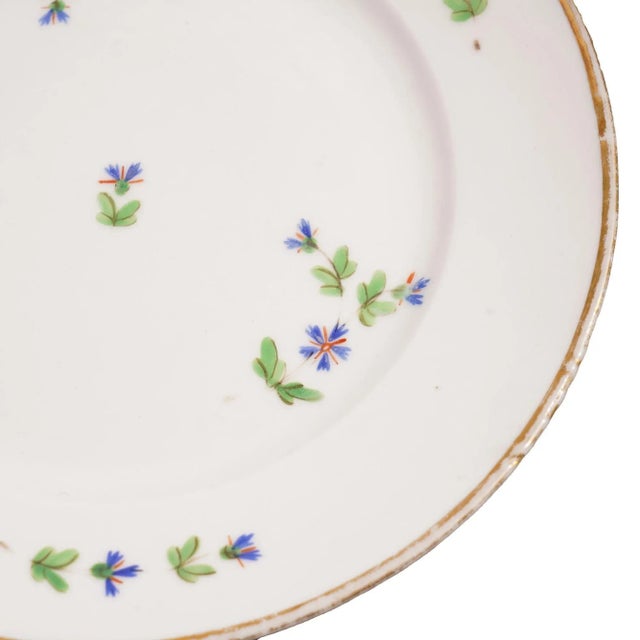Set of Five Bourbon Sprig Paris Porcelain Tea Plates by Charles Field Haviland, C. 1790 For Sale - Image 10 of 18