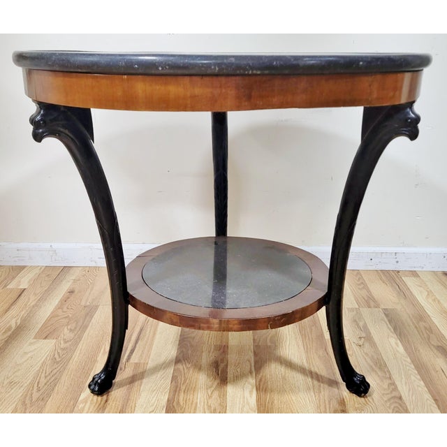 Early 19th C French Empire "Aux Griffons" Directoire Marble Top Center Table For Sale In New York - Image 6 of 14