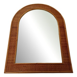 Mirror with Bamboo Frame For Sale
