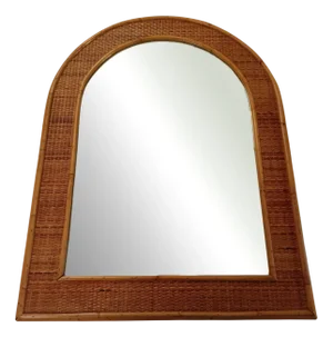 Mirror with Bamboo Frame