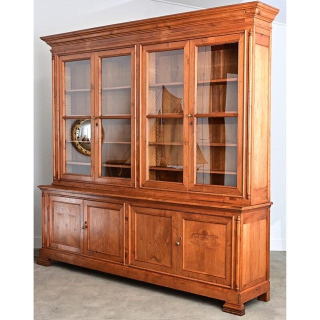French 19th Century Pine and Glass Door Bibliotheque For Sale - Image 11 of 13