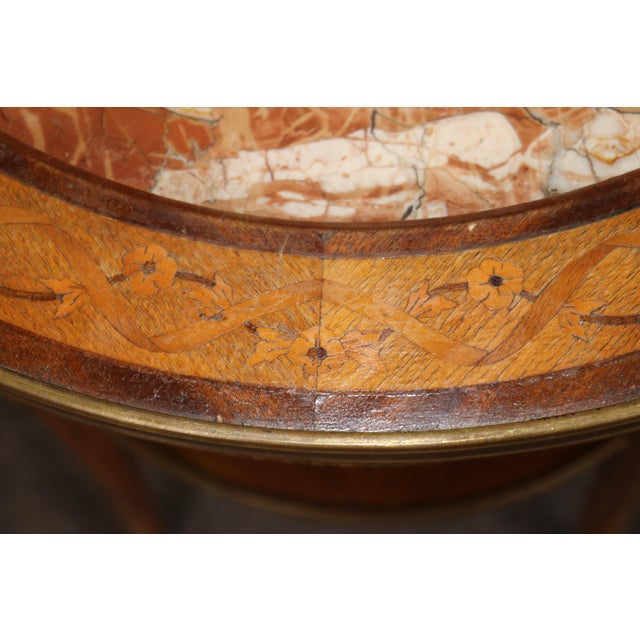 French Louis XV Style Bronze Mounted Rams Head Marble Top End Table For Sale In Philadelphia - Image 6 of 10