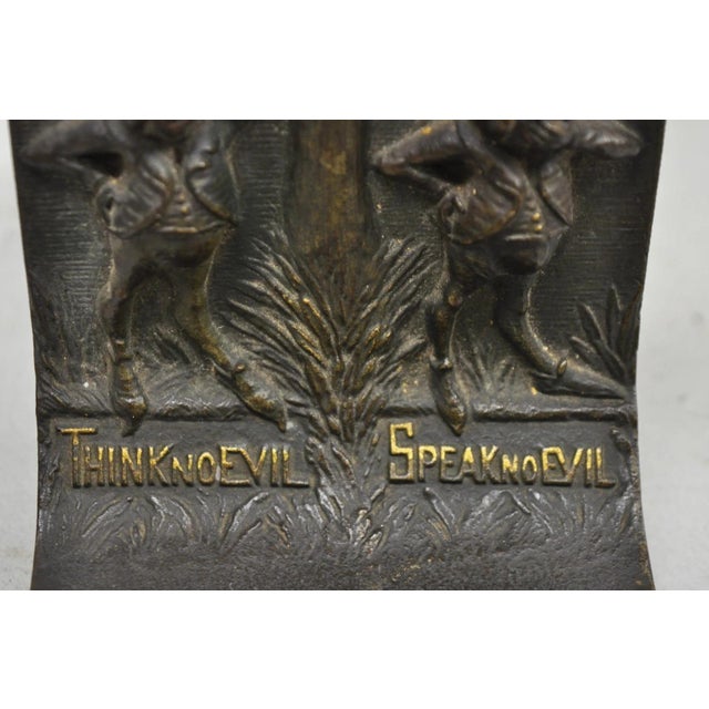 Antique Bradley & Hubbard See No Evil Gnome Mushroom Cast Iron Bookends - Pair For Sale In Philadelphia - Image 6 of 13