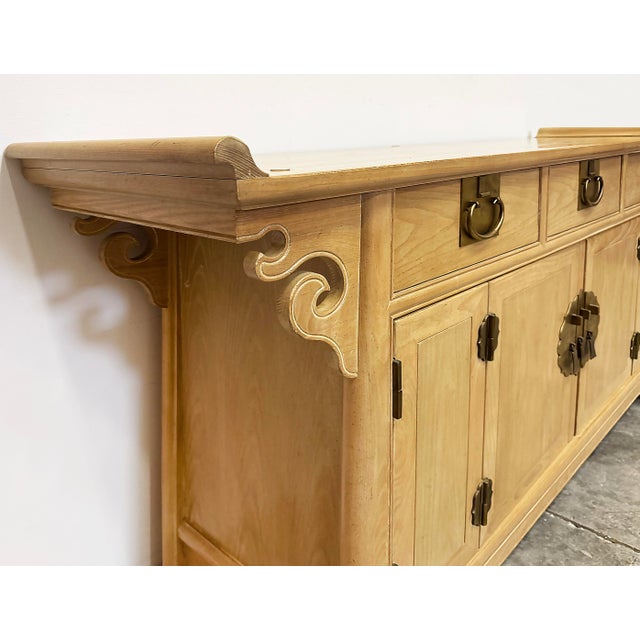 Hollywood Regency Asian Hollywood Regency Cerused Oak Cabinet, Century Furniture For Sale - Image 3 of 11