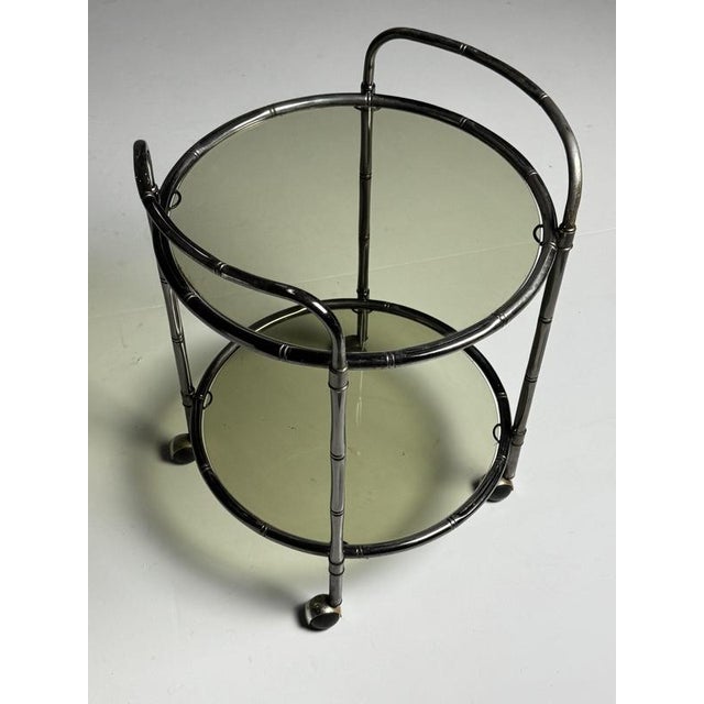 Faux Bamboo Serving Trolley, 1980s For Sale - Image 16 of 17