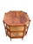 Hollywood Regency Vintage Baker Furniture Octagonal Bookmatched Walnut & Cane Three-Tier Side Table For Sale - Image 3 of 7