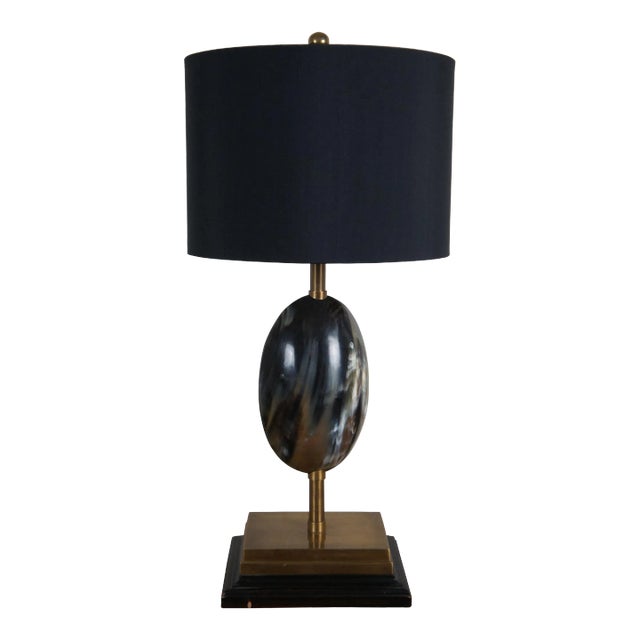 Vintage John Richard Modern Single Horn Ovoid Desk Table Lamp For Sale