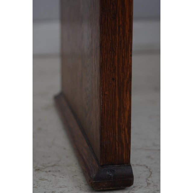Antique Approx. 6 Ft Solid Oak Church Pew For Sale - Image 9 of 18