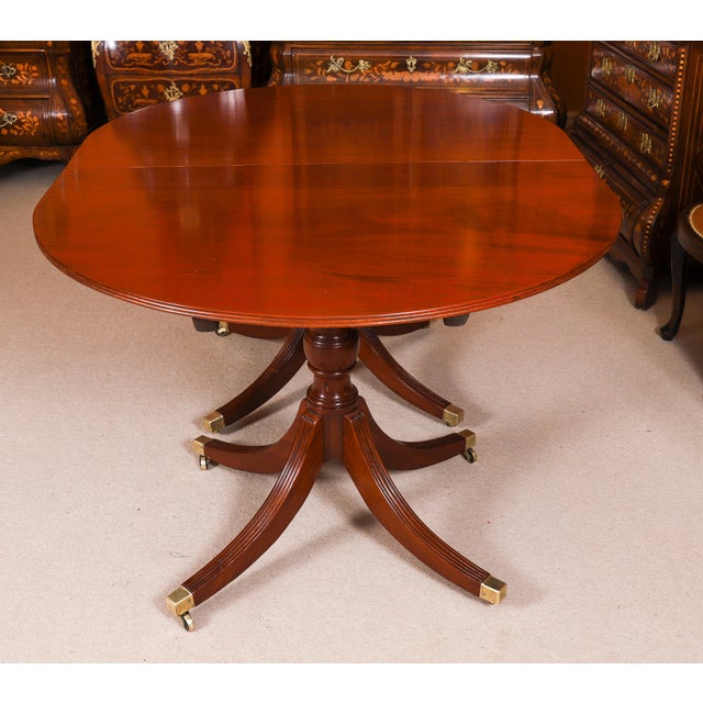 Antique George IV Regency Triple Pillar Dining Table, 1830s For Sale - Image 9 of 18