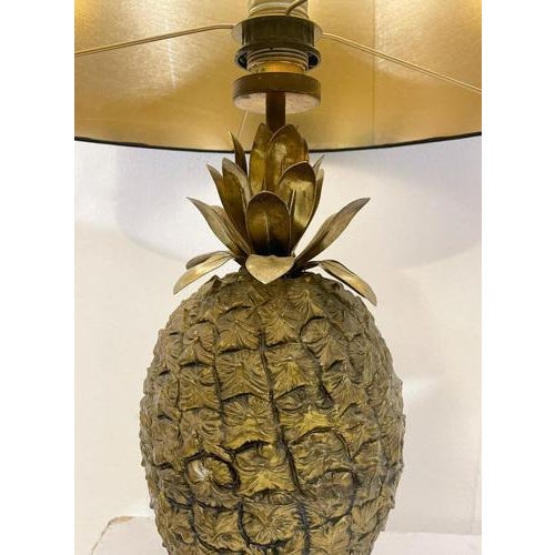Brass Pineapple Table Lamps, Set of 2 For Sale - Image 6 of 9