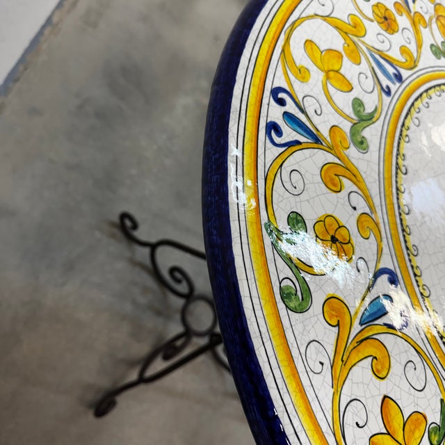 Hand-Painted Outdoor Table, Italy, 1970s For Sale - Image 3 of 18