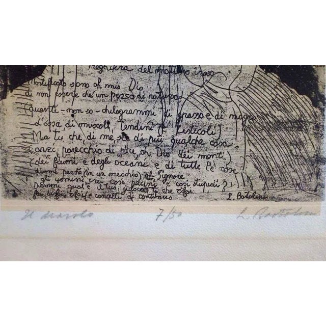 Image dimensions: 33.5 x 25 cm. Il Diavolo (The Devil) is an original artwork realized by Luigi Bartolini. Signed on plate...