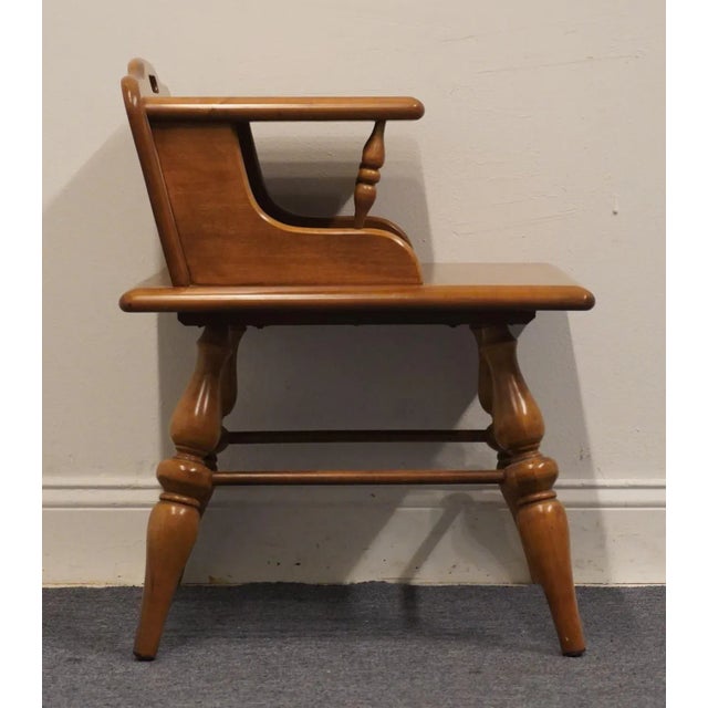 Brown Colombia Furniture Solid Hard Rock Maple Colonial Early American 20" Accent Step End Table For Sale - Image 8 of 8