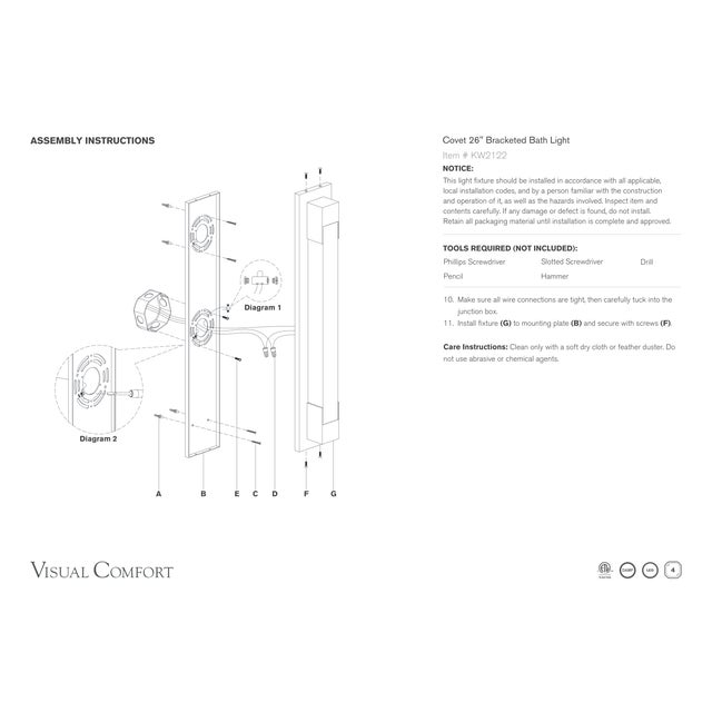 Silver Kelly Wearstler for Visual Comfort Signature Covet 26" Bracketed Bath Light in Polished Nickel with Alabaster For Sale - Image 8 of 8