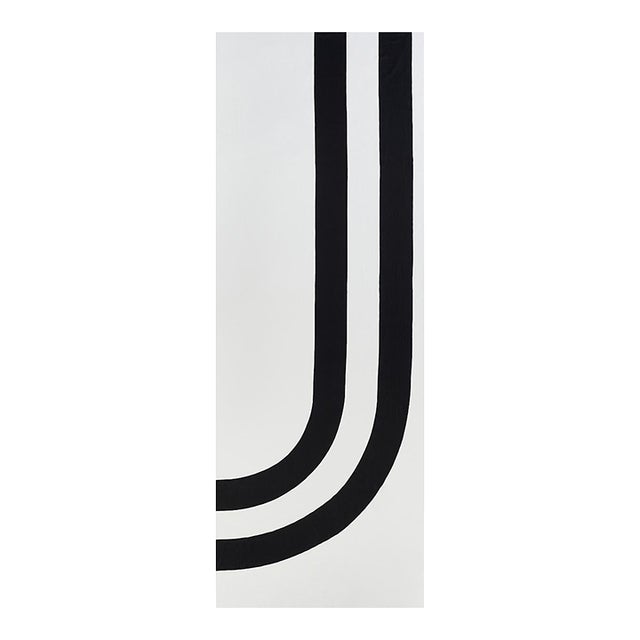 Sample - Schumacher x Victor Glemaud Virginia Panel C Fabric in Black & White For Sale