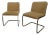 Mid Century Modern Upholstered Chrome Cantilever Dining Chairs- A Pair For Sale