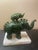 1940s Exquisite Asian Carved Natural Jasper Jade 7” Trunk Up Elephant W/ Baby Elephant Symbol of Peace, Prosperity & Wisdom For Sale In Dallas - Image 6 of 12