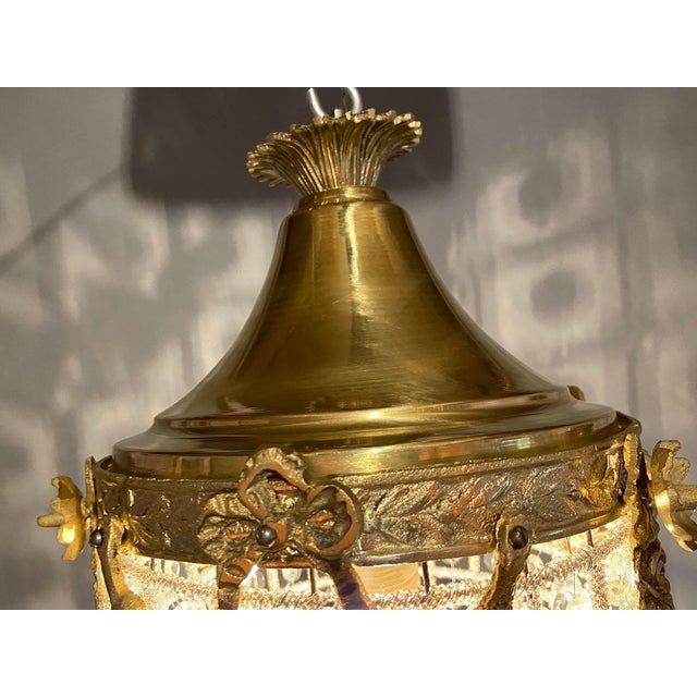 Bronze Late 20th Century Louis XVI Bronze Chandelier For Sale - Image 8 of 12