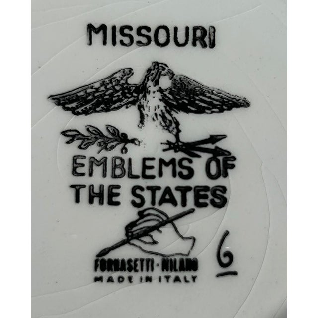 Piero Fornasetti 1950s Emblems of the States Coaster Set of 7, Italy For Sale - Image 10 of 11