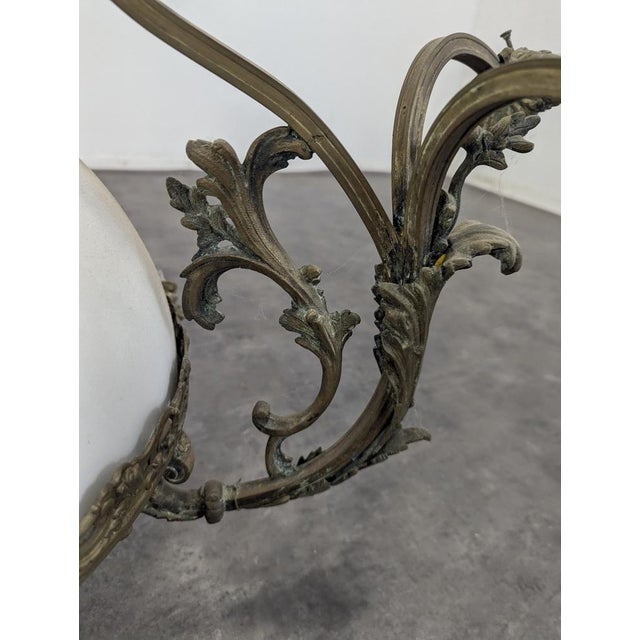 Glass Opaline Chandelier from the Napoleon III For Sale - Image 7 of 9