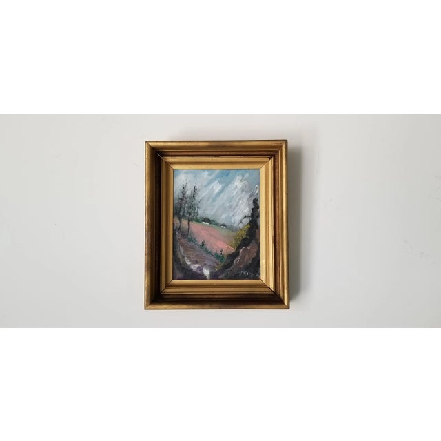 Spanish Countryside Landscape Painting by Jose Marquez Figueroa, Framed For Sale - Image 12 of 12