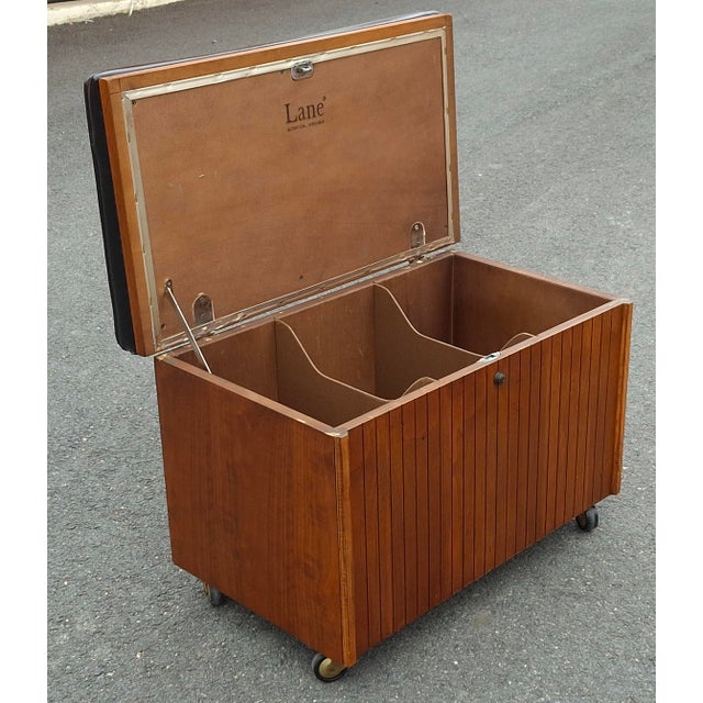 Mid 20th Century Lane Furniture Sheet Music Cabinet and Bench For Sale - Image 11 of 11