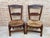 Mid 20th Century French Oak and Rush Armchairs, Set of 2 For Sale In Miami - Image 6 of 18