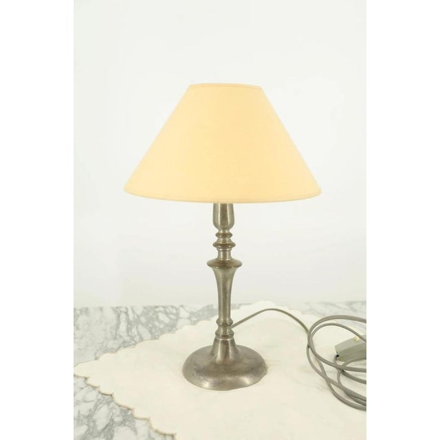 Antique Pewter Lamp from Les Potstainiers For Sale - Image 4 of 4