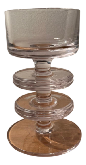 Vintage Sheringham 2 Disc Candleholder in Glass from Wedgewood