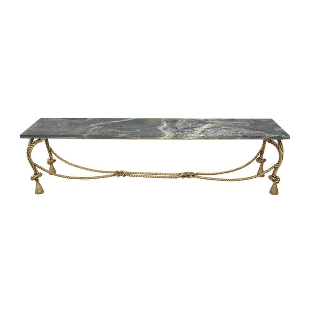 Metal Italian Marble Table in the Style of Pierluigi Colli, 1940s For Sale - Image 7 of 7