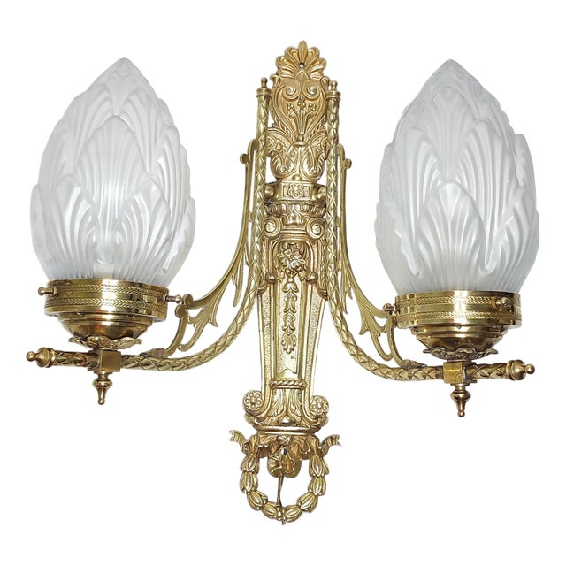 Bronze Wall Light, France, 1950s For Sale