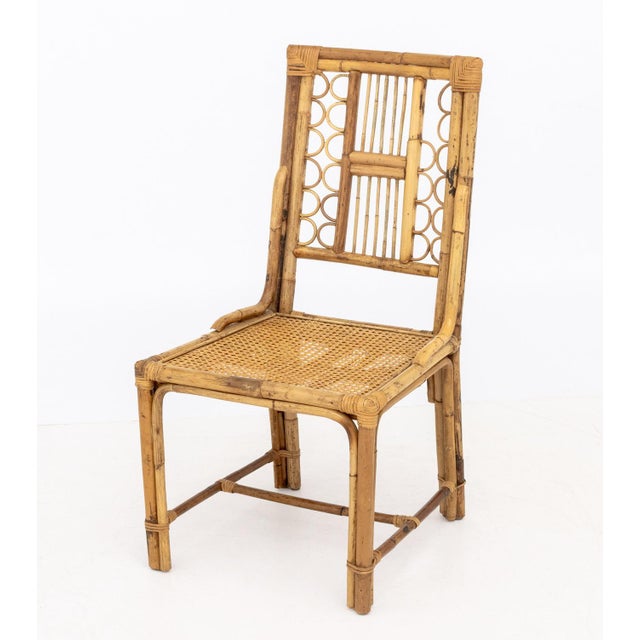 Chinese Chippendale Style Bamboo Side Chair For Sale - Image 9 of 9