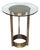 Fontana Arte Illuminated Patinated Brass & Glass Side Table, Italy 1960s For Sale