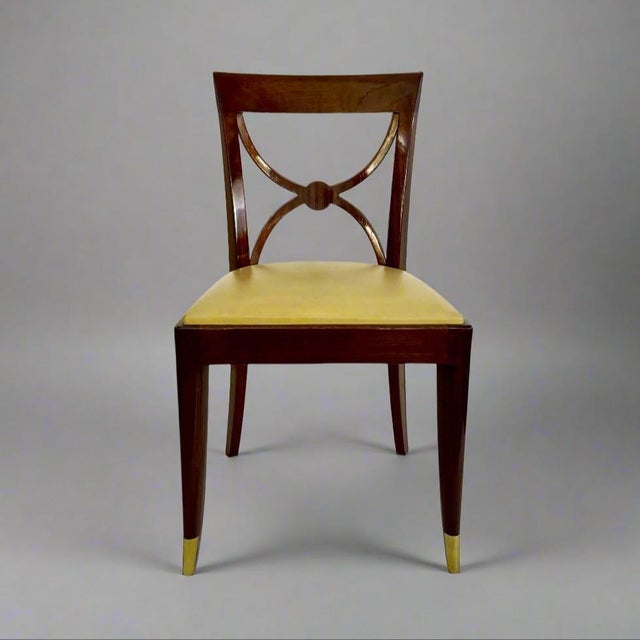 1930s Set Four Art Deco Period DE COENE FRÈRES Side Chairs France circa 1930 For Sale - Image 5 of 7