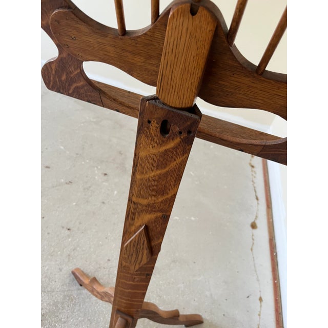 Wood 1900s Quarter Sawn Oak Music Stand For Sale - Image 7 of 8