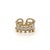 Cleopatra Pearl & Diamond Gold Adjustable Ring, Size 5 For Sale - Image 10 of 11