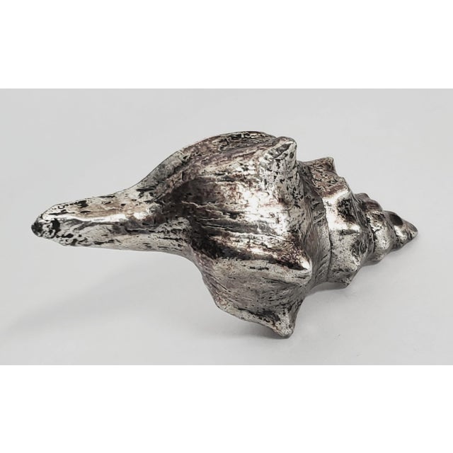 Late 20th Century Real Shell Seashell Silver Alloy Dipped For Sale - Image 5 of 8