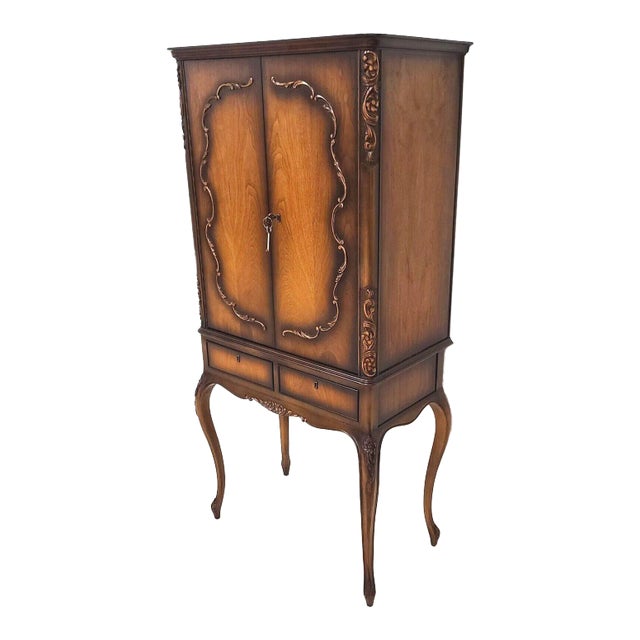Mid 20th Century Italian Style African Yellowwood Bar Cabinet For Sale