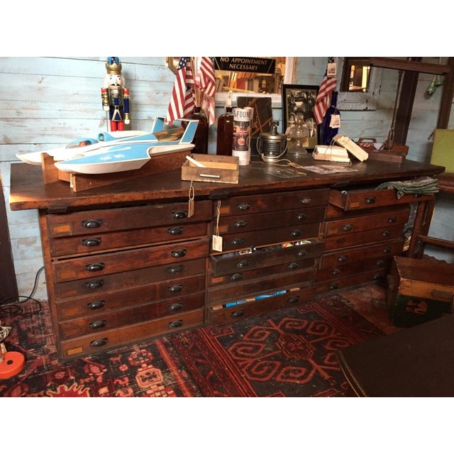 Vintage Typographers Wooden Counter For Sale - Image 10 of 14