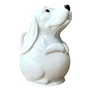 Vintage Ceramic Dog Pitcher For Sale