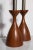 Brown 1950s Adrian Pearsall Style Turned Walnut and Steel Candlestick Lamps - a Pair For Sale - Image 8 of 12