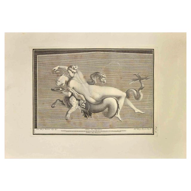 Giovanni Morghen, Ancient Roman Fresco, Etching, 18th Century For Sale