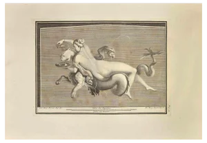 Giovanni Morghen, Ancient Roman Fresco, Etching, 18th Century