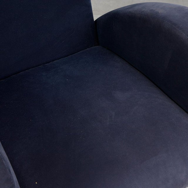 1980s German Rocking Chair in Blue Velvet from Bretz, 1980s For Sale - Image 5 of 12