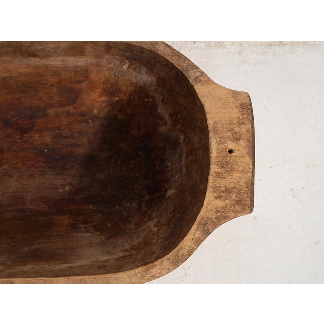 Wood Antique Carved Wooden Bowl For Sale - Image 7 of 9