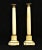 Vintage Italian Marble and Brass Column Candlesticks- a Pair For Sale - Image 11 of 11