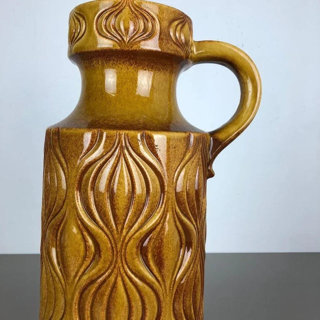 1970s Large Pottery Fat Lava Multi-Color 485-45 Onion Vase from Scheurich, 1970s For Sale - Image 5 of 17