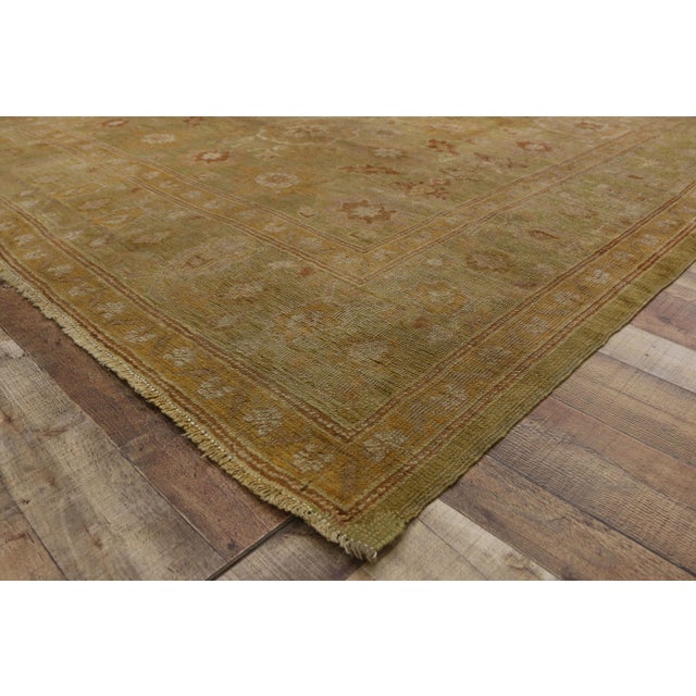 Antique Turkish Oushak Rug - 08'07 X 12'09 For Sale - Image 9 of 12