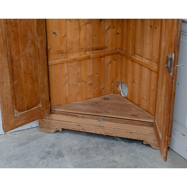 Antique Pine Corner Cabinet, 1930s For Sale - Image 4 of 13