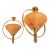 1960s Pair of Amber, Mid Century Modern Glass Chandeliers For Sale